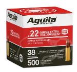 125929 Aguila 1B221118 Super Extra High Velocity 22 LR 38 gr 1280 fps Copper-Plated Sol