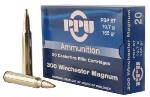 PPU PP3002 Standard Rifle  300 Win Mag 165 gr Pointed Soft Point Boat-Tail (PSPB