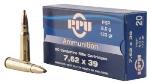 PPU PP76239P Metric Rifle  7.62x39mm 123 gr Pointed Soft Point (PSP) 20 Bx/ 50 C