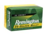 1022 Remington Ammunition 21000 Golden Bullet  22 Short 29 gr Plated Lead Round Nose