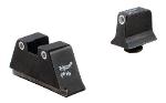 Trijicon GL201-C-600649 Suppressor Night Sight Set White Front/White Rear with Green Lamps for Glock