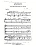 Five Love Songs: 3. Two Worlds (Choral Score)