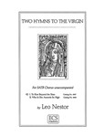 Two Hymns to the Virgin: 1. To Rise Beyond the Stars