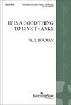 It Is a Good Thing to Give Thanks