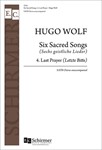 Six Sacred Songs: 4. Letzte Bitte (Last Prayer)