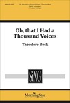 Oh, That I Had a Thousand Voices