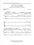 To Live Is Christ