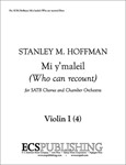 Mi y'maleil (Who can recount) (Chamber Orchestra Parts)