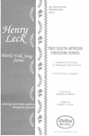 Two South African Freedom Songs