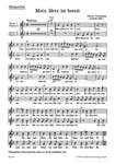 Mein Herz ist bereit -choral score fur Frauen- oder Mannerstimmen (Tenore)-
