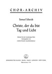 Christe, der du tot Tag und Licht -Motette-