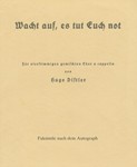 Wacht auf, es tut euch not (1935) -Motette- (Klaglich ich schrei)