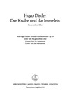 Der Knabe und das Immelein (Im Weinberg auf der Hohe) (aus "Morike-Chorliederbuch" op. 19)
