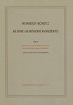 Kleine geistliche Konzerte, Heft 10 SWV 305 -Ich hab mein Sach Gott heimGestellt-