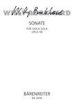 Sonate fur Solobratsche (1939) op. 59 (Sonate fur Viola solo)