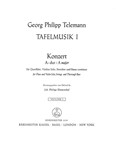 Concerto for Flute, Violin, Violoncello, Strings and Basso Continuo A major TWV 53:A 2 -Tafelmusik I