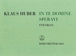 In te domine speravi (1964) -Invention fur Orgel-
