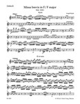 Missa brevis F major Hob. XXII:1 (Fruhe Streicherfassung und spatere Fassung mit Wind Instrumentsn u