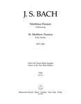 St. Matthew Passion BWV 244b (Early Version)