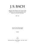 Singet dem Herrn ein neues Lied B major BWV 225 -Motet for two Mixed choirs-
