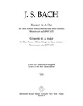 Konzert fur Oboe d'amore (Oboe) A-Dur -Rekonstruktion eines verschollenen Solokonzerts nach BWV 1055