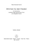 Stimmen fur den Frieden fur Solovioline, achtstimmigen Mixed Choir und obligates Klavier (1982)