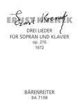 drei Lieder fur Sopran und Klavier op. 216 (1972) -Aber die Nachte - Beschworung - Der Sternenhimmel