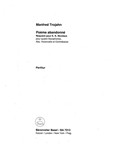 Poème Abandonne (1989/1990) -Requiem fur E.K. Nicolaus fur Saxophonquartett und Streichinstrumente-