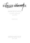 Akrostichon fur sechs Violoncelli op. 237a