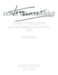 Chant aprÞs Chant for six percussionists, solo soprano and Piano (1966)