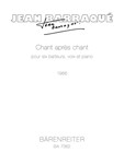 Chant aprÞs Chant for six percussionists, solo soprano and Piano (1966)