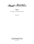 spur fur Klavier und String Quartet (1998)