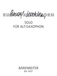 Solo fur Alt-Saxophon (1994/1995)