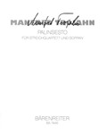 Palinsesto fur String Quartet und Sopran (1996)