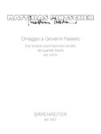 Omaggio a Giovanni Paisiello. for Violin Solo (1991) -Due fantasie sopra frammenti tematici dei quar