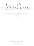 Satz fur Blaserquintett op. posth. (1995)