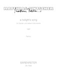 a twilight's song fur Sopran und sieben Instrumente (1997)