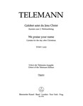 We praise your name TWV 1:612 -Cantata for the Second Day of Christmas-