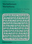 Variationen fur Streicher (1985) -uber ein Thema von Georg Friedrich Handel- (Solistische oder chori