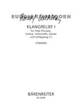 Klangrelief I fur Flote (Piccolo), Violine, Violoncello, Klavier und Schlagzeug (1) (2000/2001)