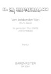 Vom belebenden Wort -Motet for Mixed choir (SATB) and double bass-