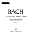 Also hat Gott die Welt geliebt BWV 68 -Cantata for Whit Monday-