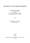 Das ist mir lieb for unaccompanied vier Part Chorus op. 34 (Psalm 116)