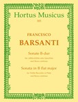 Sonate fur Altblockflote (Flote) und Basso continuo B-Dur op. 1/6