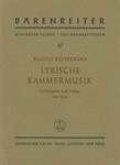 Lyrische Kammermusik fur Klarinette, Violine und Viola (1959)