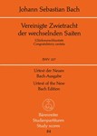 Vereinigte Zwietracht der wechselnden Saiten BWV 207 -Festkantate fur die Leipziger Universitat-