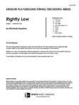 Rightly Low (Full Score)