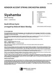 Siyahamba (We Are Marching) (Full Score) (We Are Marching)