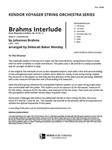 Brahms Interlude (from Rhapsody In B Minor, Op. 79, No. 1) (Full Score) (from Rhapsody In B Minor, Op. 79, No. 1)