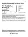 Elizabethan Madrigal, An (Now Is The Month Of Maying) (Full Score) (Now Is The Month Of Maying)